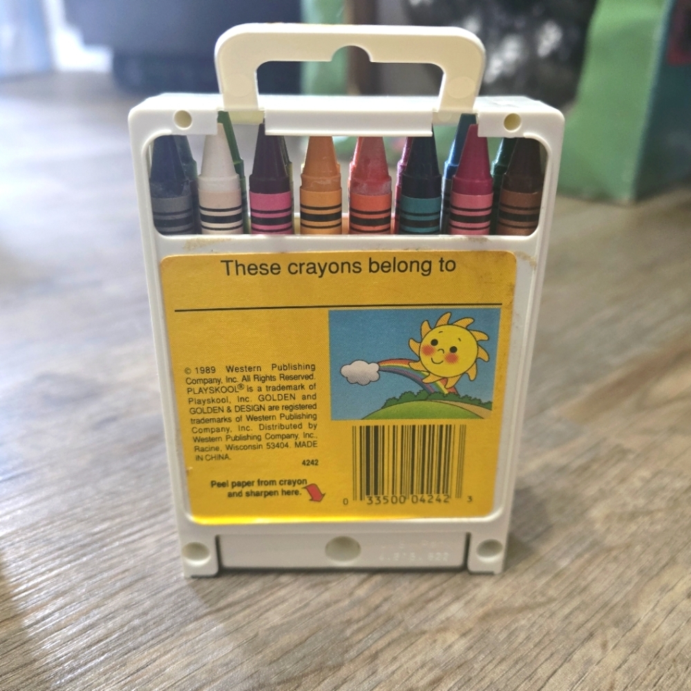 Playskool 1989 Vintage Crayon Case With Built In Sharpener NEW - Picture 2 of 3